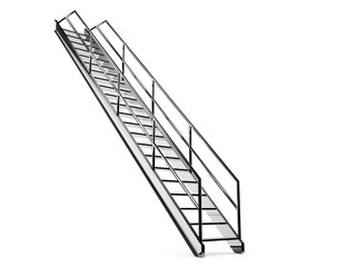 realistic 3d render of industrial stairs