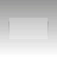 Fototapeta premium Isolated stack of blank business card on white background with soft shadows. Vector 