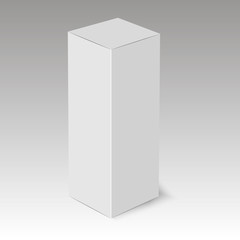 Naklejka premium Blank paper or cardboard box template. Vector illustration. 
