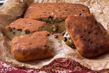 Semolina Cake with raisins