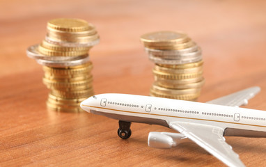 Flugzeug mit Geld