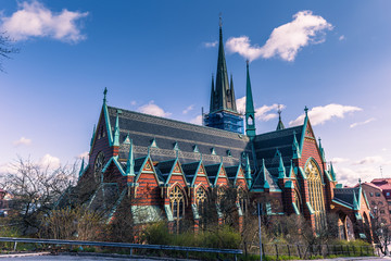 Gothenburg, Sweden - April 14, 2017: Oscar Fredrik Church in Gothenburg, Sweden