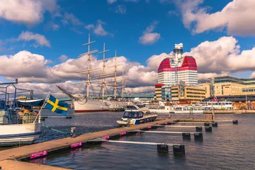 Papier Peint photo autocollant Porte Göteborg, Suède - 14 avril 2017 : Port de Göteborg, Suède