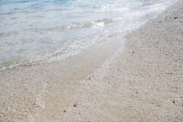 sand and water on the tropical beach