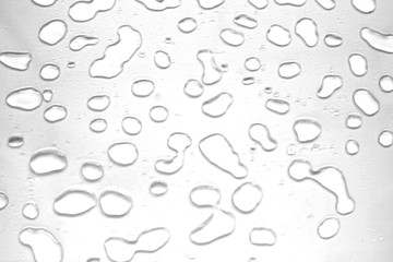 abstract water drops on a white background
