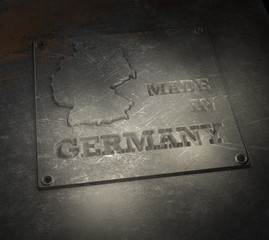 Fototapeta premium MAde in GErmany - RAhmen - Metall P