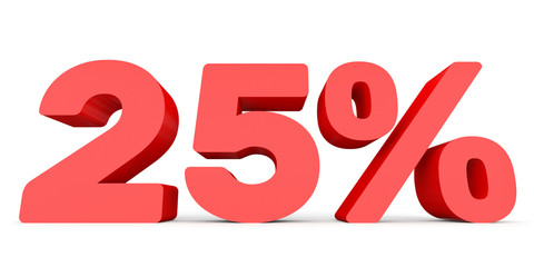 Twenty five percent off. Discount 25 %.