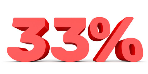 Thirty three percent off. Discount 33 %.