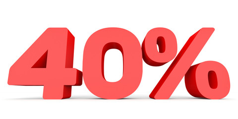 Forty percent off. Discount 40 %.