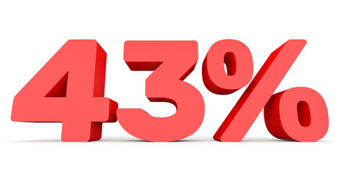 Forty three percent off. Discount 43 %.