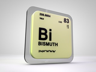 bismuth - Bi - chemical element periodic table 3d render