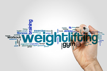 Weightlifting word cloud concept