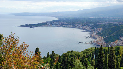 Obraz premium Panorama of Giardini-Naxos