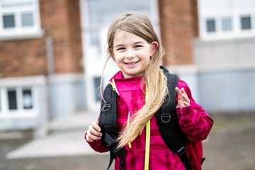 Portrait of a Young Kid at school