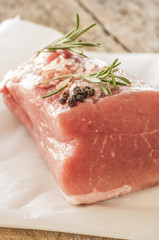 Raw Organic Boneless Pork Chops Ready to Cook