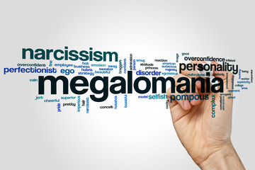 Megalomania word cloud