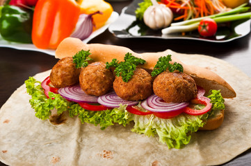 Eating fast food, on a plate