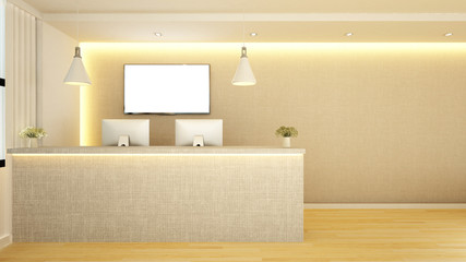 counter reception design - 3d Rendering