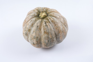 Sweet orange pumpkin isolated on white.