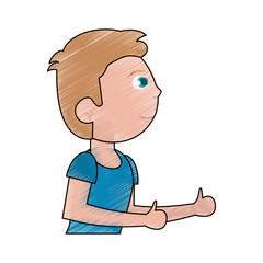 drawing boy son male image vector illustration eps 10