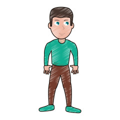 drawing boy son male image vector illustration eps 10