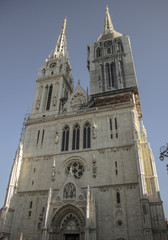 Zagreb Cathedral from side perspective
