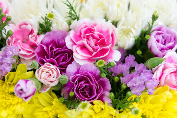 Colorful fresh flowers background