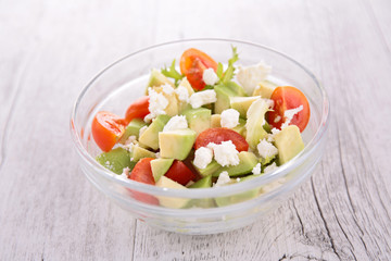 avocado,tomato and feta salad