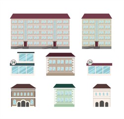 Vector set of Houses, Buildings and Architectures
