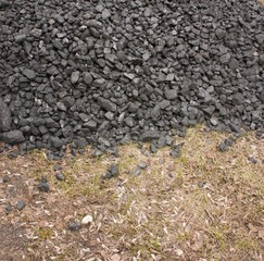 A bunch of coal anthracite