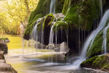 Foto op Plexiglas Beautiful mountain waterfall  © alexionutcoman