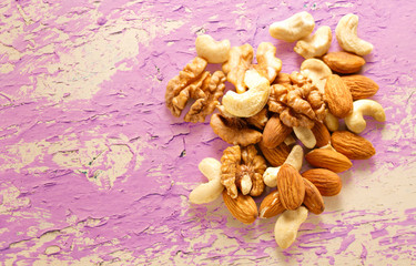 Pile of mixed nuts