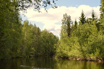 Fototapeta na wymiar finland Summer lake