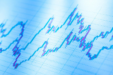 Candle stick graph chart