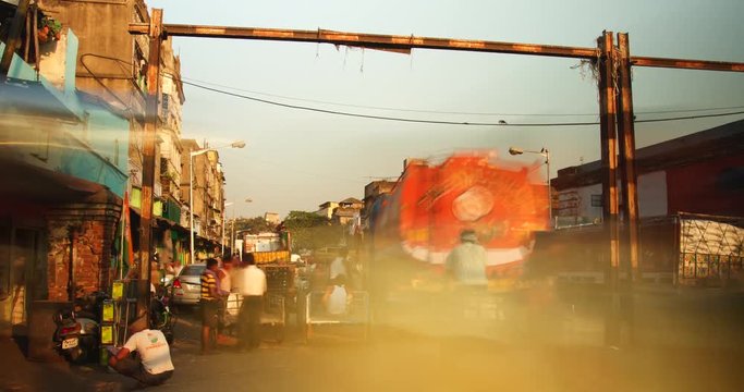Time lapse of busy streets in Calcutta, India.