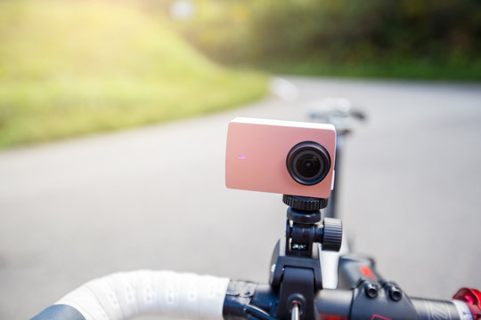 Action Camera on Bicycle