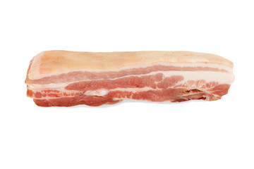 Organics Pork belly isolated on white background