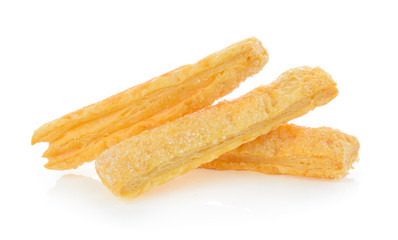 Pie or bread Sticks on white background