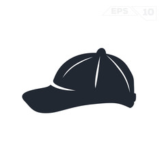 baseball cap flat silhouette illustration vector design
