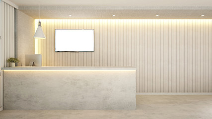reception design for apartment or hotel - 3d Rendering