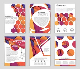Obraz premium Abstract vector layout background set. For art template design, list, front page, mockup brochure theme style, banner, idea, cover, booklet, print, flyer, book, blank, card, ad, sign, sheet,, a4