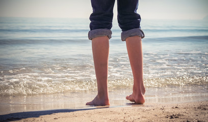 Kind am Strand