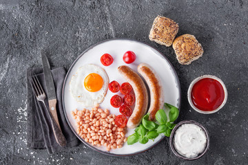 English Breakfast with sausage