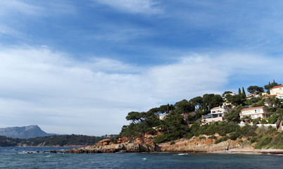 Fototapeta premium sentier littoral au Pradet