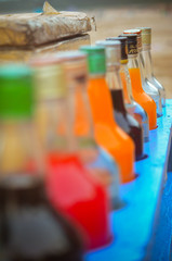 Colored Soda Bottles