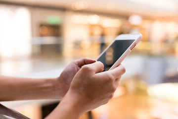 Woman working on cellphone