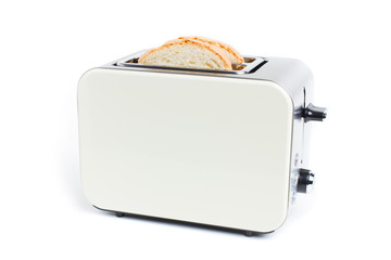toaster with toast - isolated