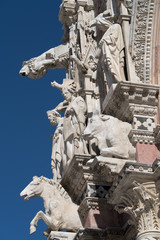 Facade sculpture Siena Cathedral