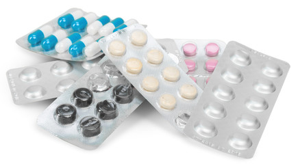 Medication isolated on white