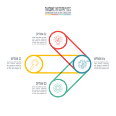 infographic design business concept with 4 options.